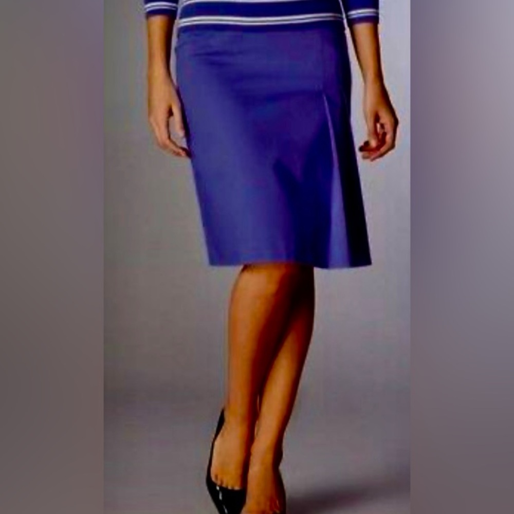 Carlisle Iris Lavender Side Zip Pleated Lined Skirt